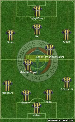 Fenerbahçe SK Formation 2012