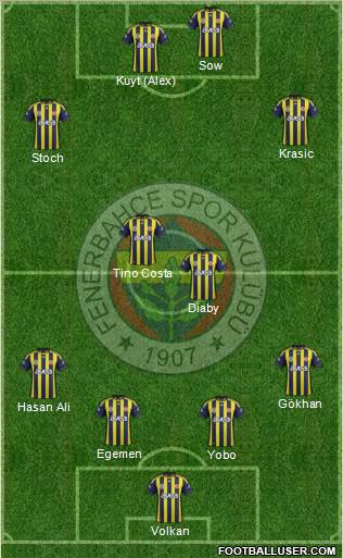 Fenerbahçe SK Formation 2012