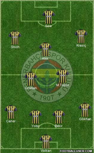 Fenerbahçe SK Formation 2012
