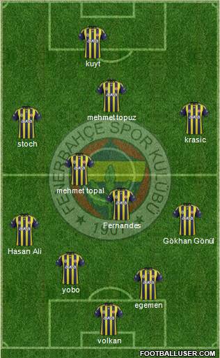 Fenerbahçe SK Formation 2012