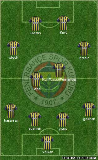 Fenerbahçe SK Formation 2012
