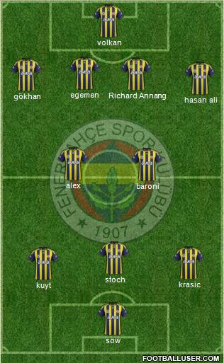 Fenerbahçe SK Formation 2012
