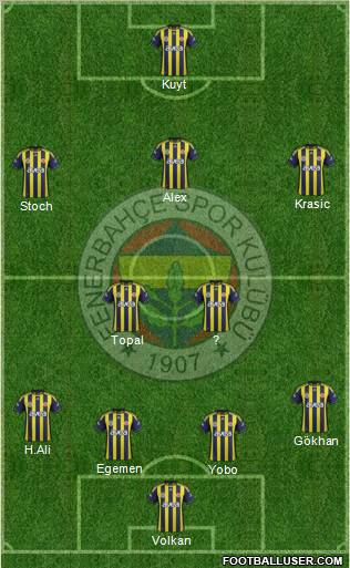 Fenerbahçe SK Formation 2012