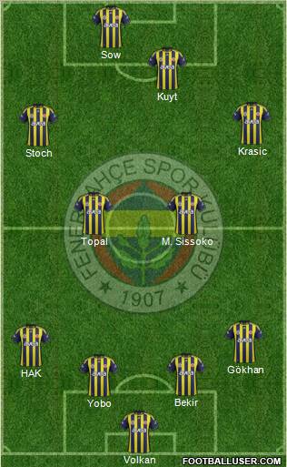 Fenerbahçe SK Formation 2012