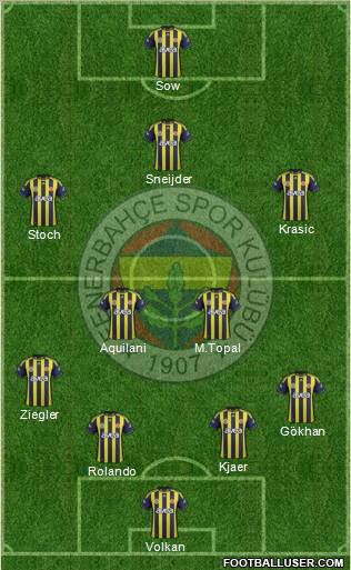 Fenerbahçe SK Formation 2012
