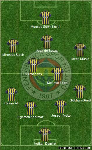 Fenerbahçe SK Formation 2012