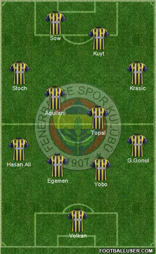 Fenerbahçe SK Formation 2012