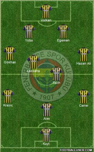 Fenerbahçe SK Formation 2012
