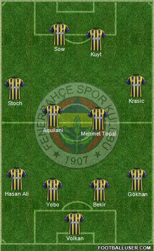 Fenerbahçe SK Formation 2012
