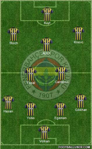 Fenerbahçe SK Formation 2012