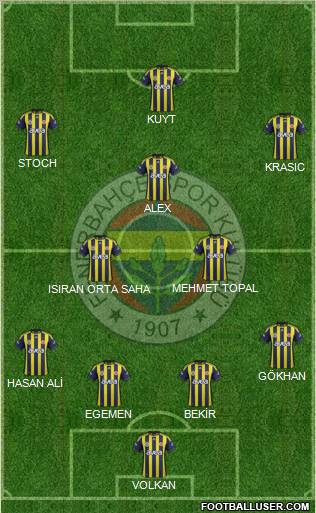 Fenerbahçe SK Formation 2012