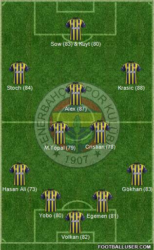 Fenerbahçe SK Formation 2012