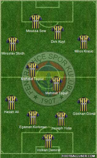 Fenerbahçe SK Formation 2012