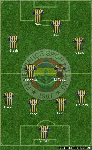 Fenerbahçe SK Formation 2012