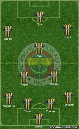 Fenerbahçe SK Formation 2012