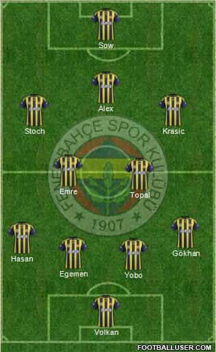 Fenerbahçe SK Formation 2012
