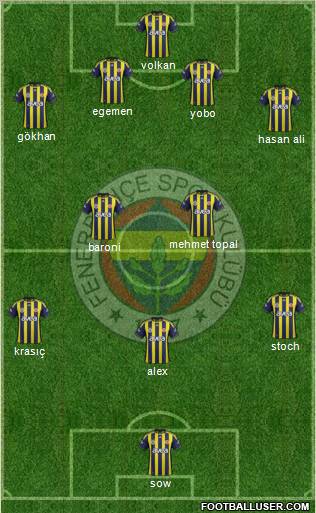 Fenerbahçe SK Formation 2012