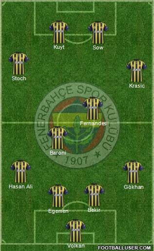 Fenerbahçe SK Formation 2012