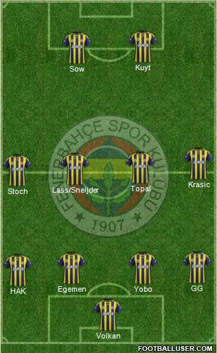 Fenerbahçe SK Formation 2012