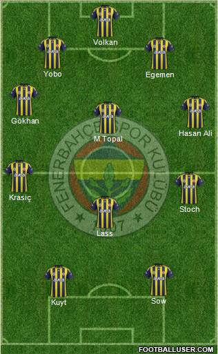 Fenerbahçe SK Formation 2012