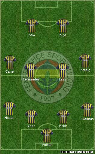 Fenerbahçe SK Formation 2012