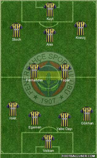 Fenerbahçe SK Formation 2012