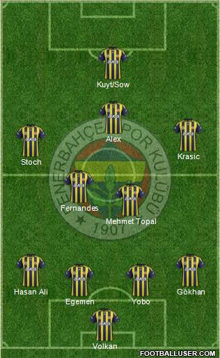 Fenerbahçe SK Formation 2012