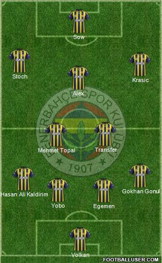 Fenerbahçe SK Formation 2012