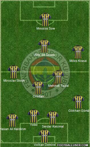 Fenerbahçe SK Formation 2012