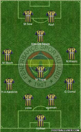 Fenerbahçe SK Formation 2012