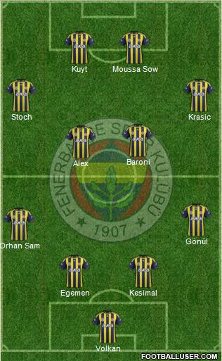 Fenerbahçe SK Formation 2012
