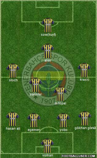 Fenerbahçe SK Formation 2012