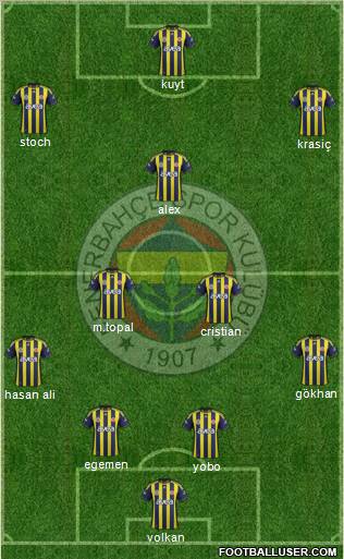 Fenerbahçe SK Formation 2012
