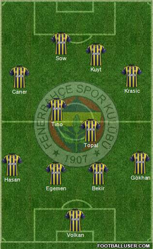 Fenerbahçe SK Formation 2012
