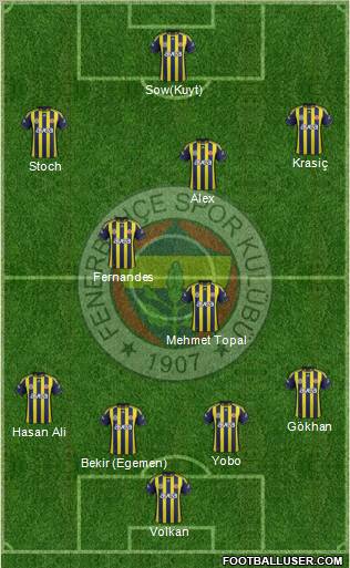 Fenerbahçe SK Formation 2012