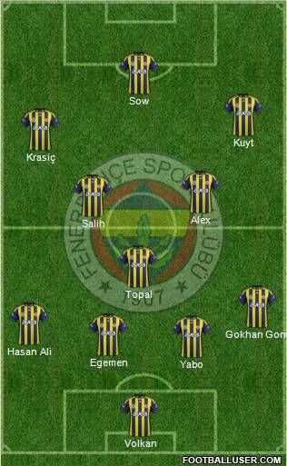 Fenerbahçe SK Formation 2012