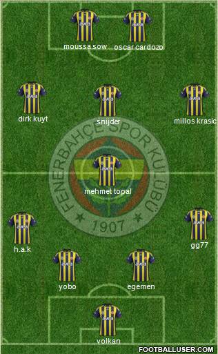 Fenerbahçe SK Formation 2012
