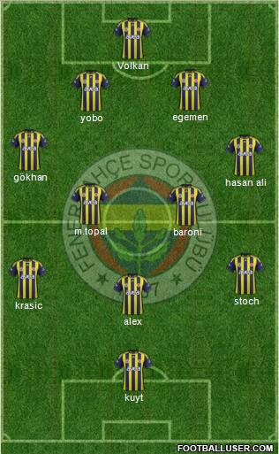 Fenerbahçe SK Formation 2012