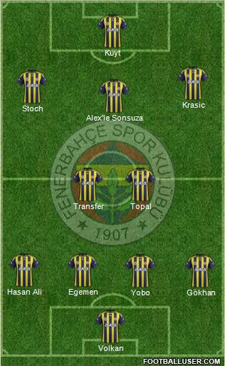Fenerbahçe SK Formation 2012