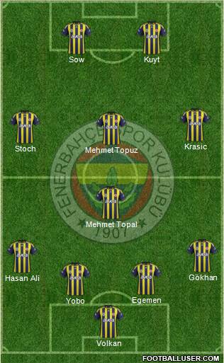 Fenerbahçe SK Formation 2012
