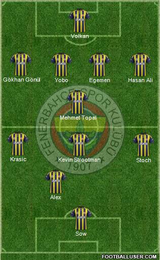Fenerbahçe SK Formation 2012