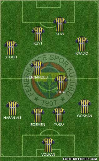 Fenerbahçe SK Formation 2012