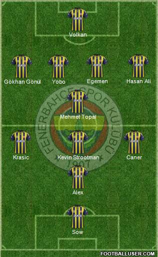 Fenerbahçe SK Formation 2012