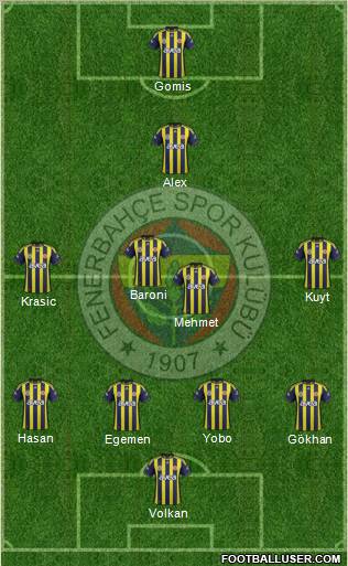 Fenerbahçe SK Formation 2012