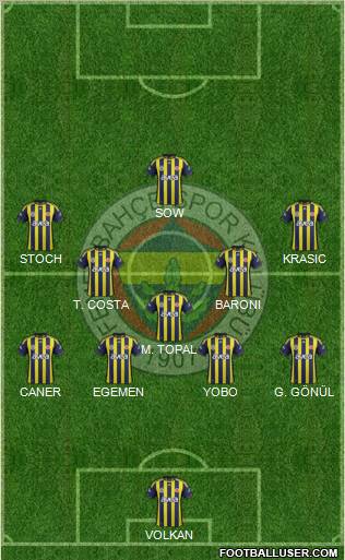 Fenerbahçe SK Formation 2012