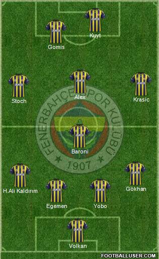 Fenerbahçe SK Formation 2012