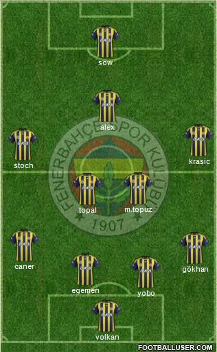 Fenerbahçe SK Formation 2012