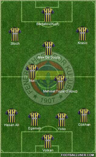 Fenerbahçe SK Formation 2012