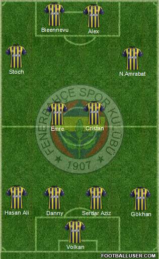 Fenerbahçe SK Formation 2012