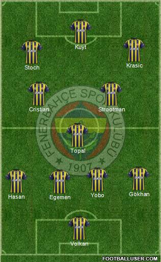 Fenerbahçe SK Formation 2012